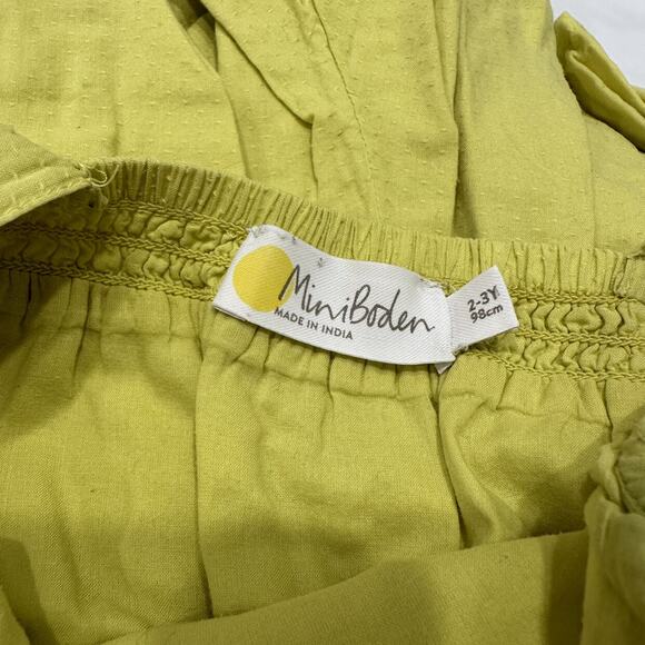 Mini Boden Yellow Rainbow Stripe Flutter Sleeve Romper - Picture 12 of 12